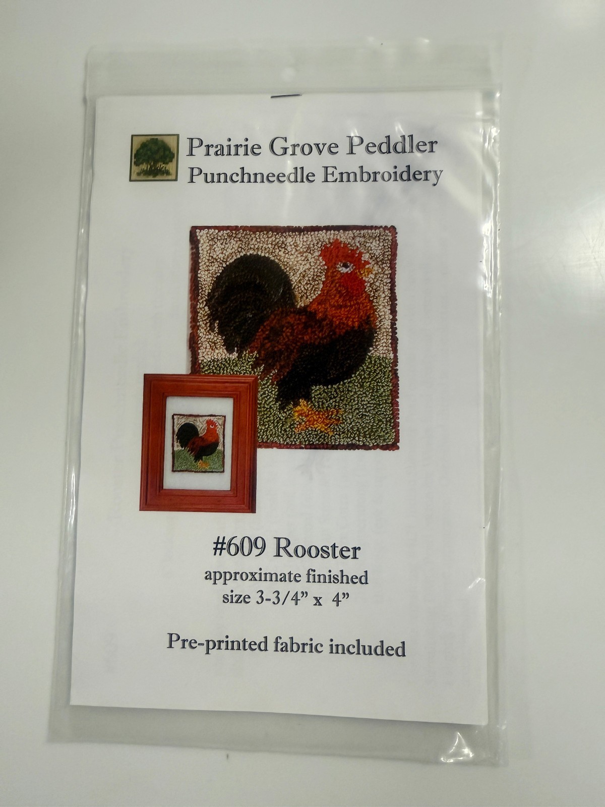 Prairire Grove Peddler Rooster Pattern - $5.93