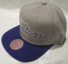 NWT NBA Mitchell &amp; Ness Snapback Hat - Toronto Raptors OSFM Gray/Purple Brim - £28.05 GBP