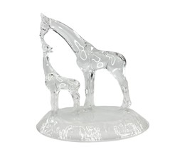Vintage Cristal D’Arques France 24% Lead Crystal Mama Giraffe With Baby - £23.22 GBP