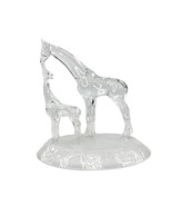 Vintage Cristal D’Arques France 24% Lead Crystal Mama Giraffe With Baby - $29.69