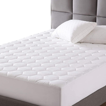Mattress Pad Quilted Matress Protector Fitted Cooling Bed Cover Deep Pocket New - £29.97 GBP+
