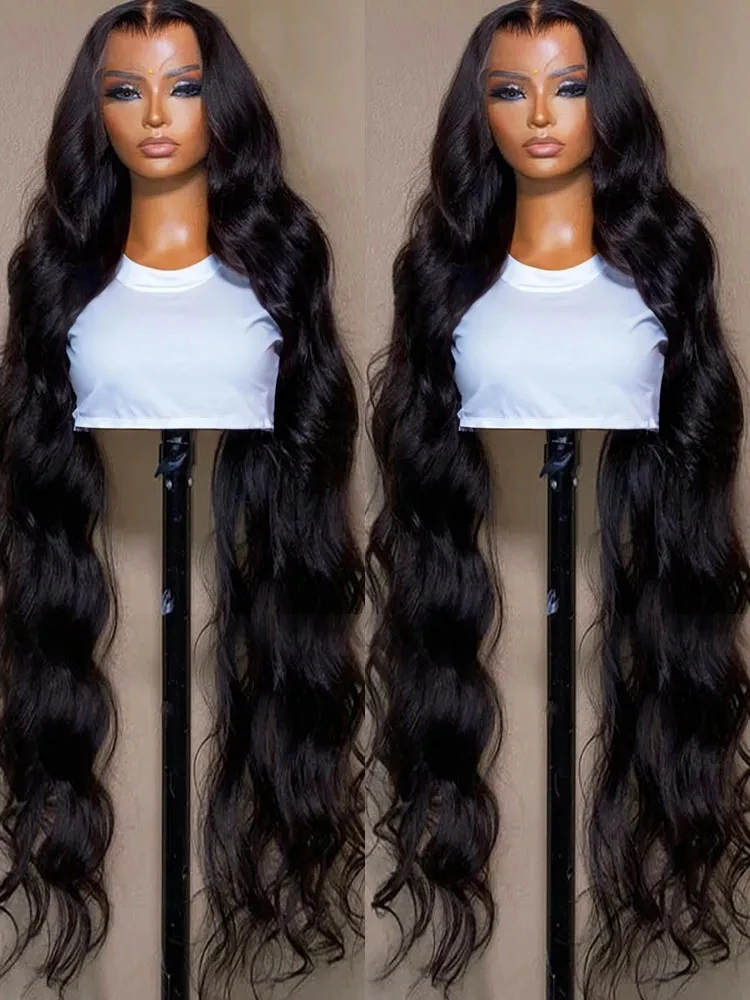30 36 Inch Lace Frontal Wig Body Wave 13x4 13x6 Transparent Lace Front Hum - £48.95 GBP+