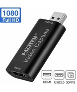 Hdmi To Usb Video Capture Card 1080P Recorder Phone Game Video Live Stre... - £12.58 GBP