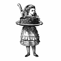 Alice with Cake - Vinyl Wall Decal - Various Sizes Available - £3.90 GBP