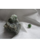 Nearly 1ct Round Cut Emerald with a Raw Emerald in Matrix Specimen - £58.99 GBP