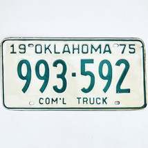 1975 United States Oklahoma Commercial Truck License Plate 993-592 - $17.60 CAD