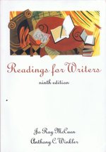 Readings for Writers, 9th Edition, hc, 1998 [Paperback] Jo Ray McCuen-Metherell - £31.92 GBP