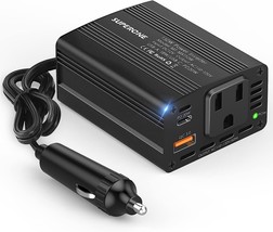 【2023 Upgraded】 Superone 150W Car Power Inverter Dc 12V To 110V/120V Ac Car To - £26.90 GBP