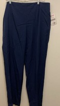 Classic Elements Pants Navy Blue Elastic Waist 40” Size 18 Inseam 28” Ne... - $7.12