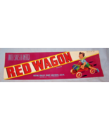 Vintage Furit Crate Label-Red Wagon-Royal Valley Fruit Growers-Reedley, CA - $8.00