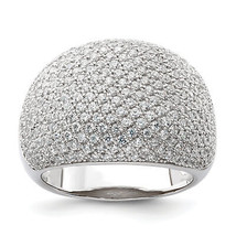 Silver &amp; CZ Brilliant Embers Ring QMP769 - $74.20