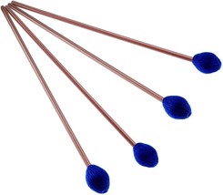 Vankcp 2 Pair Marimba Mallets Medium Blue Hard Yarn Head Keyboard Marimba - £31.45 GBP