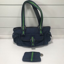 The Sak Medium Shoulder Purse Dark Blue Buckle Satchel Handbag Purse &amp; Coin - £33.31 GBP