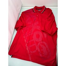 Ecko Unltd Men Polo Shirt Y2K Red Short Sleeve Spell Out &quot;Raw Unapologet... - £31.13 GBP