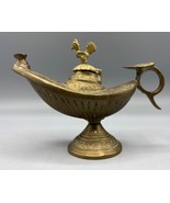 Vtg Brass Aladdin Genie Oil Lamp Chicken Rooster Decor - $569.85 MXN