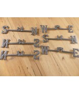 6 WEATHERVANE DIRECTIONS ARROW PARTS CAST IRON RUSTIC BARN FARMHOUSE WEL... - $745.80 MXN