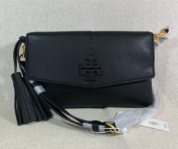 NWOT Tory Burch Black Leather McGraw Cross Body Bag $398 - £317.40 GBP