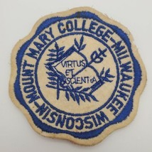 Mount Mary College Milwaukee Wisconsin Vintage Felt Patch Scalloped Edge - £15.37 GBP