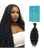 Lvnatu Human Braiding Hair for Boho Knotless Braids Wet and Wavy Bulk De... - €33,98 EUR