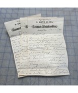 Antique Letter Lovelady Texas I Cone And Company 1877 Signed F.M. Rush - $30.84 CAD