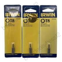 Irwin 3513121C Irwin Insert Screwdriver Bit-1/4&quot; TX8 TORX BIT Pack of 3 - £14.33 GBP