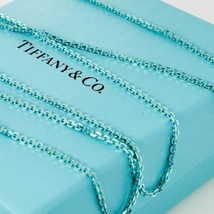 Authenticity Guarantee 
Tiffany &amp; Co Sparkler Blue Coated Silver Enamel Chain... - £518.78 GBP