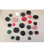 Mixed Lot 25 Vintage Art Deco Mid Century Plastic Two Hole Shank Buttons... - £37.44 GBP