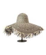 Straw Hat Fringed Sun Hat for Women Summer Beach Hat with Wide Brim Cap ... - £99.08 GBP