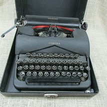 Vintage Corona Glossy Standard Typewriter Floating Shift W/ Case Vintage... - £172.66 GBP