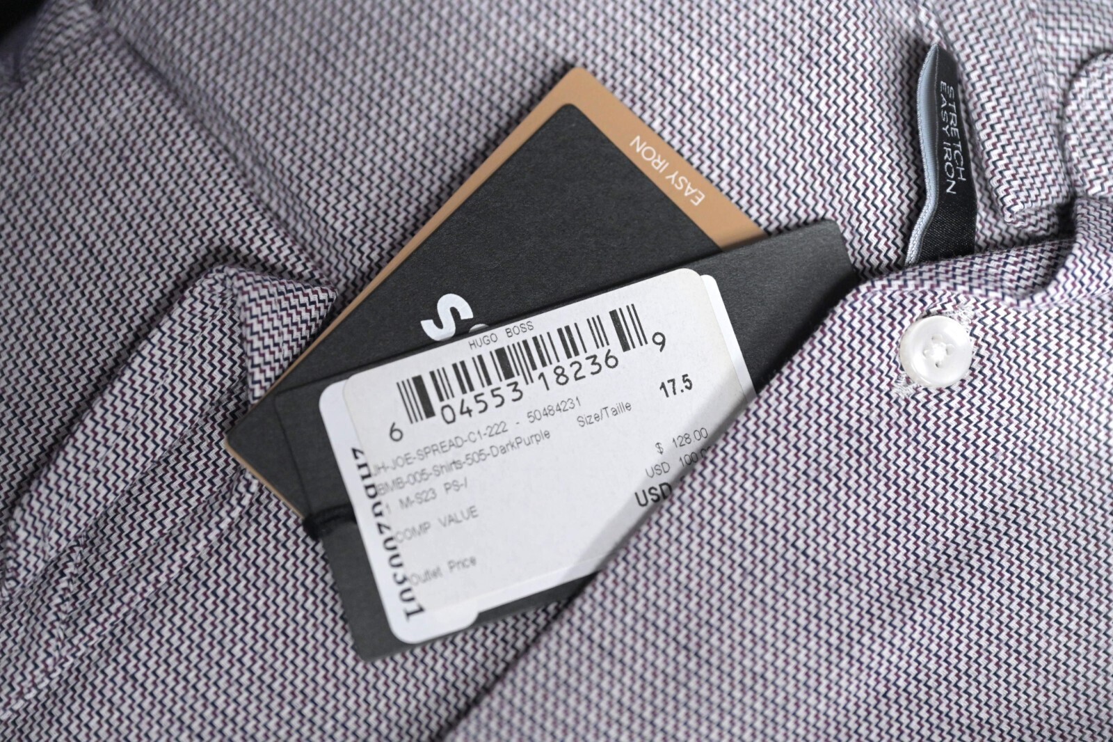 Hugo Boss Herren Joe Spread Easy Iron Regular Fit Stretch Baumwoll Hemd 44 17,5 Item image 12
