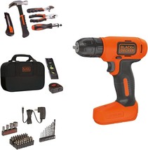 57-Piece 8V Drill And Home Tool Kit By Black Decker (Bdcd8Pk). - $67.94