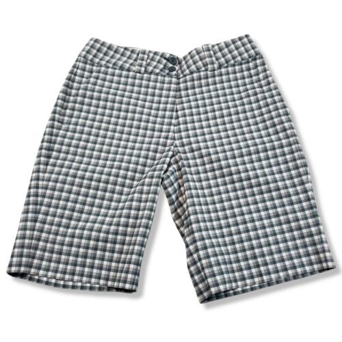 Nike Golf Shorts Size 2 Dri-Fit Plaid Checkered Used Measurements In Description - £25.59 GBP