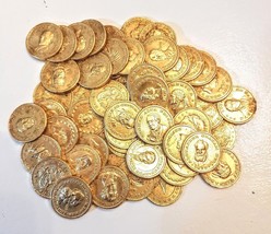 Johnson Bronze Co Pile O&#39; Gold Paper Weight Inventor Tokens 1960&#39;s Custo... - $39.52