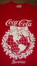 Vintage 1970&#39;s COCA-COLA Coke Soda Joy To The World T-Shirt Small - £38.95 GBP