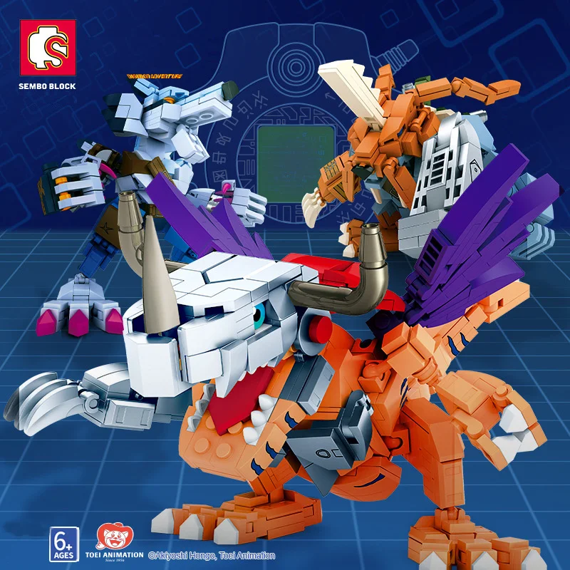 Digital Monster Adventure Model Building Blocks Brick Kit Digimon Agumon Garudam - £20.94 GBP