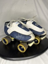 Vanilla Junior Denim Quad Speed Roller Jam Skates M07/L08  Blue &amp; White - £77.53 GBP