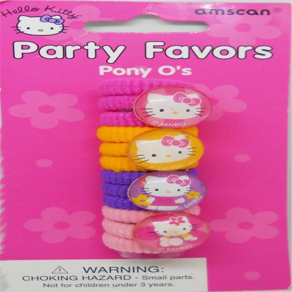 Hello Kitty Retro Sanrio Ponytail Holder Hair Bands Birthday Party Favors  4 Ct - $2.85