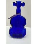 Vintage Cobalt Blue Violin Bottle, Violin Viola Fiddle Vase 7 7/8” - $10.90