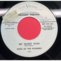 Sons of the Pioneers My Secret Wish / Mighty Rock 45 Country Promo RCA 47-6362 - £7.83 GBP