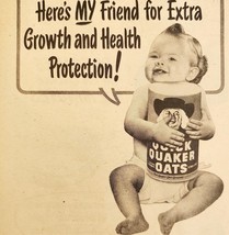 1947 Quaker Oats Breakfast Health Energy Boost Advertisement Hot Cereal ... - $19.99