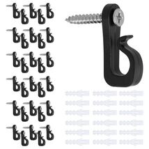 Q Hanger 36Pcs Outdoor String Light Hooks Black Weatherproof Screw-in - $71.58 MXN