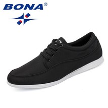 BONA New Classics Style Men Casual Shoes Canvas Men Leisure Shoes Lace Up Men Fa - £40.45 GBP