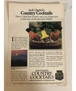 1993 Jack Daniel’s Country Cocktail Vintage Print Ad pa23 - £6.07 GBP