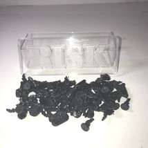 RISK 1998 Board  Game Replacement Pieces: 60 Black  Army Pieces VINTAGE - £8.44 GBP