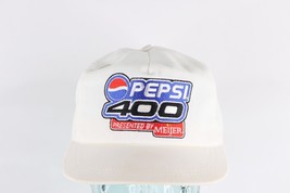 Vtg 90s NASCAR Pepsi 400 Michigan International Speedway Snapback Hat White USA - £35.00 GBP
