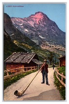 Alphornbläser Alphorn Player Switzerland UNP DB Postcard V23 - £2.92 GBP