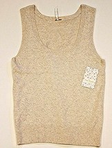 FREE PEOPLE Rib Trim Sweater Cotton Wool Blend Tank Oatmeal ( L ) - $118.77