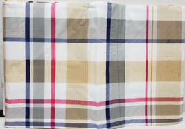 Heavy Flannel Back Vinyl Tablecloth, 70&quot; Round, Multicolor Plaid Design,Hs - £13.39 GBP