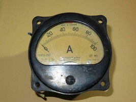 Ammeter Vintage Meter 0-100 A - €24,80 EUR