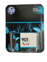 Genuine HP 901 Tri-Color Ink Cartridge Factory Sealed Nov 2020 - £11.66 GBP